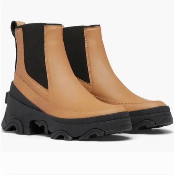 Sorel Shoes - Sorel Brex Chelsea Ankle Boots 8 Tawny Buff Tan Ankle Booties Leather Waterproof